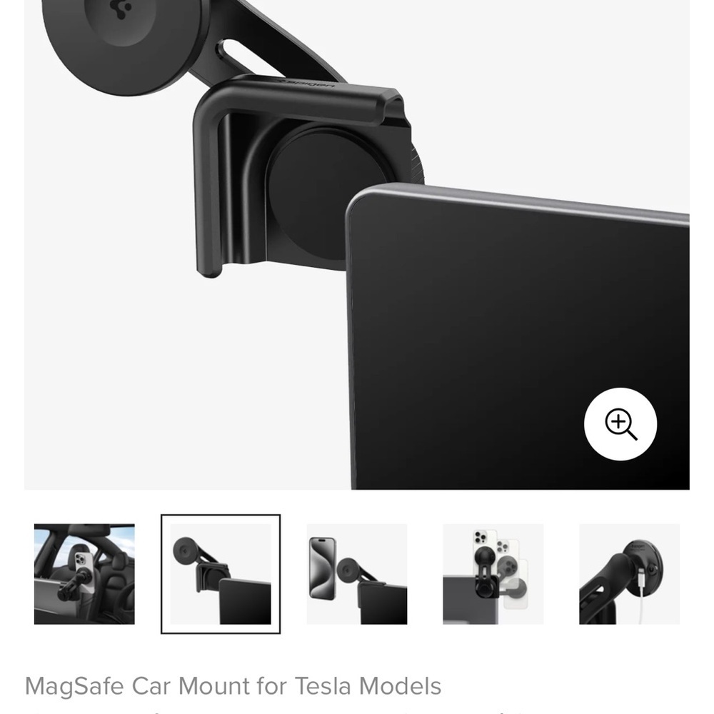 Black MagSafe Car Mount for Tesla Models‎ - Picture 2 of 8